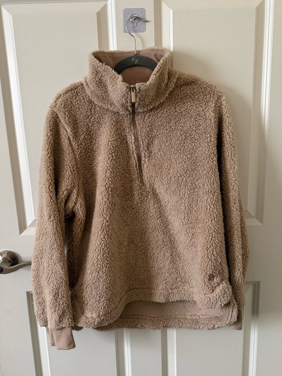 Calvin Klein Sweaters - Calvin Klein Cozy Taupe Sherpa Pullover - Half Zip